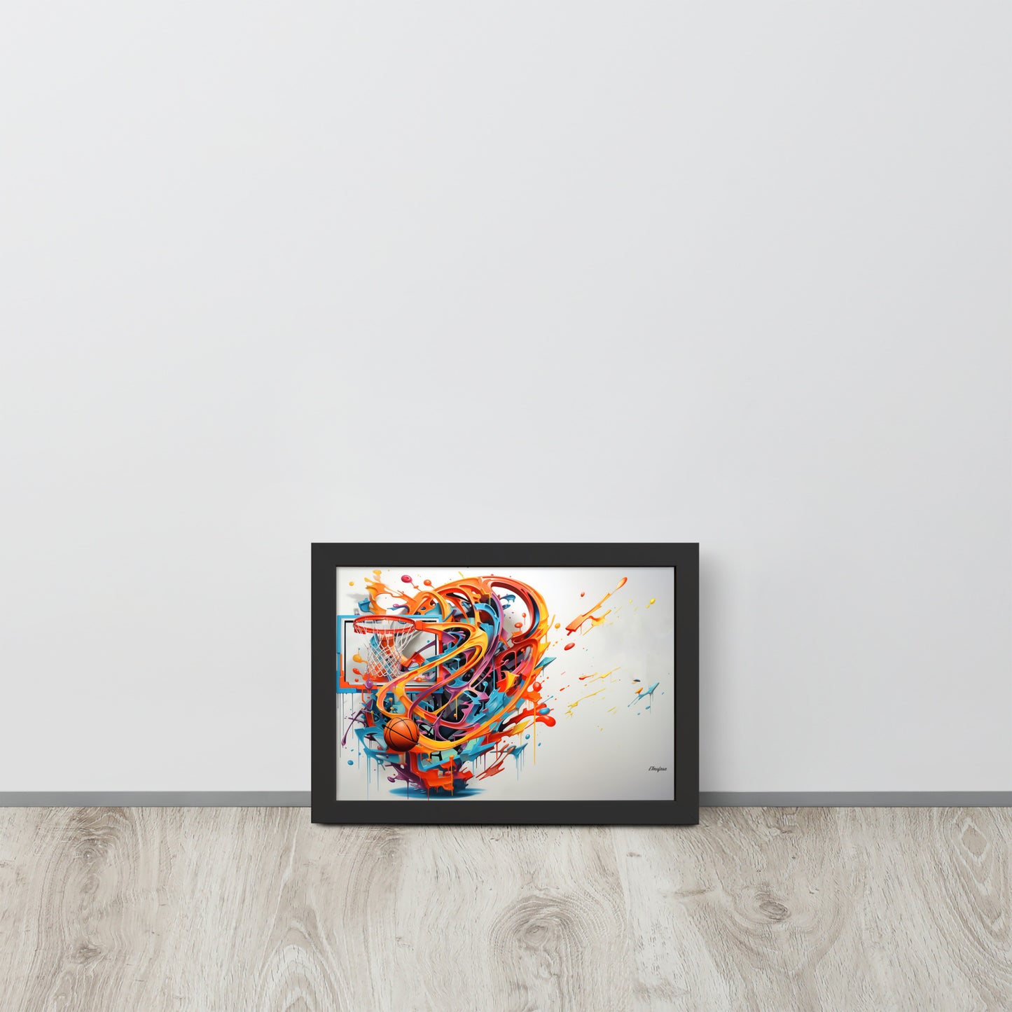 Framed matte paper poster