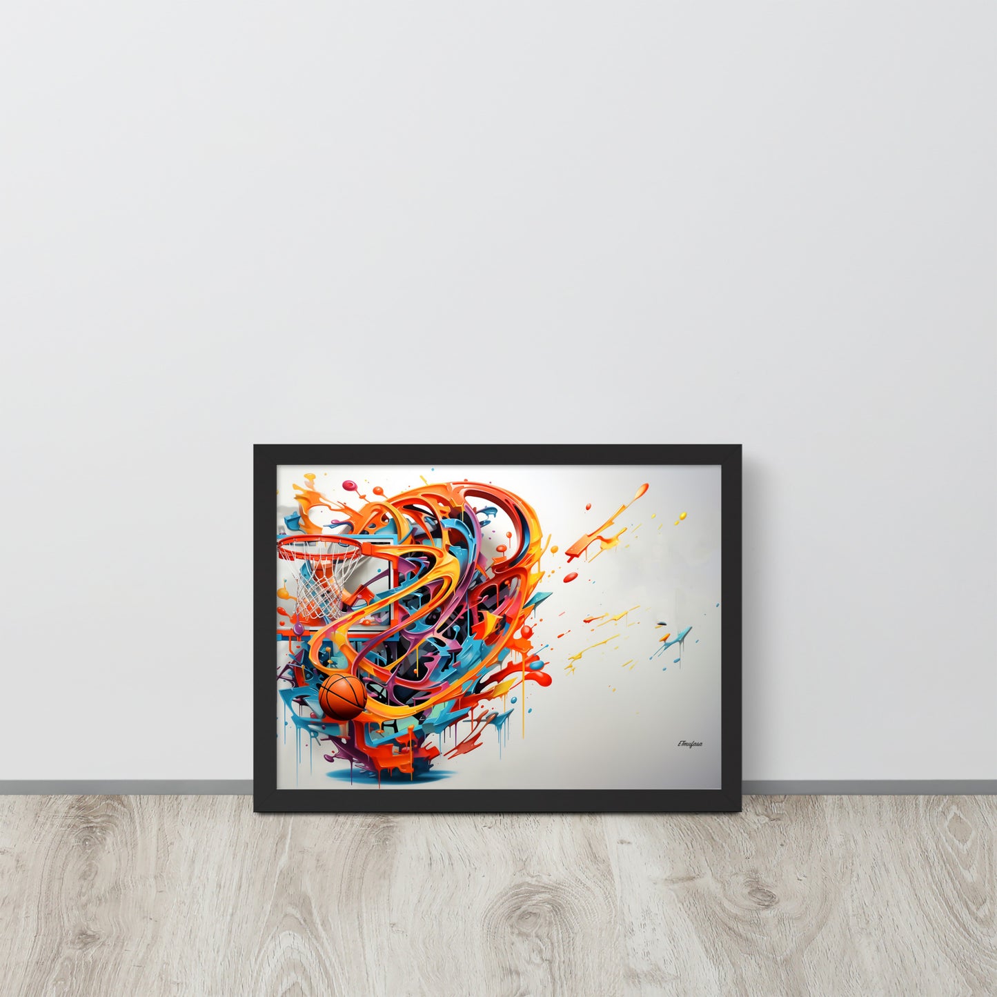 Framed matte paper poster