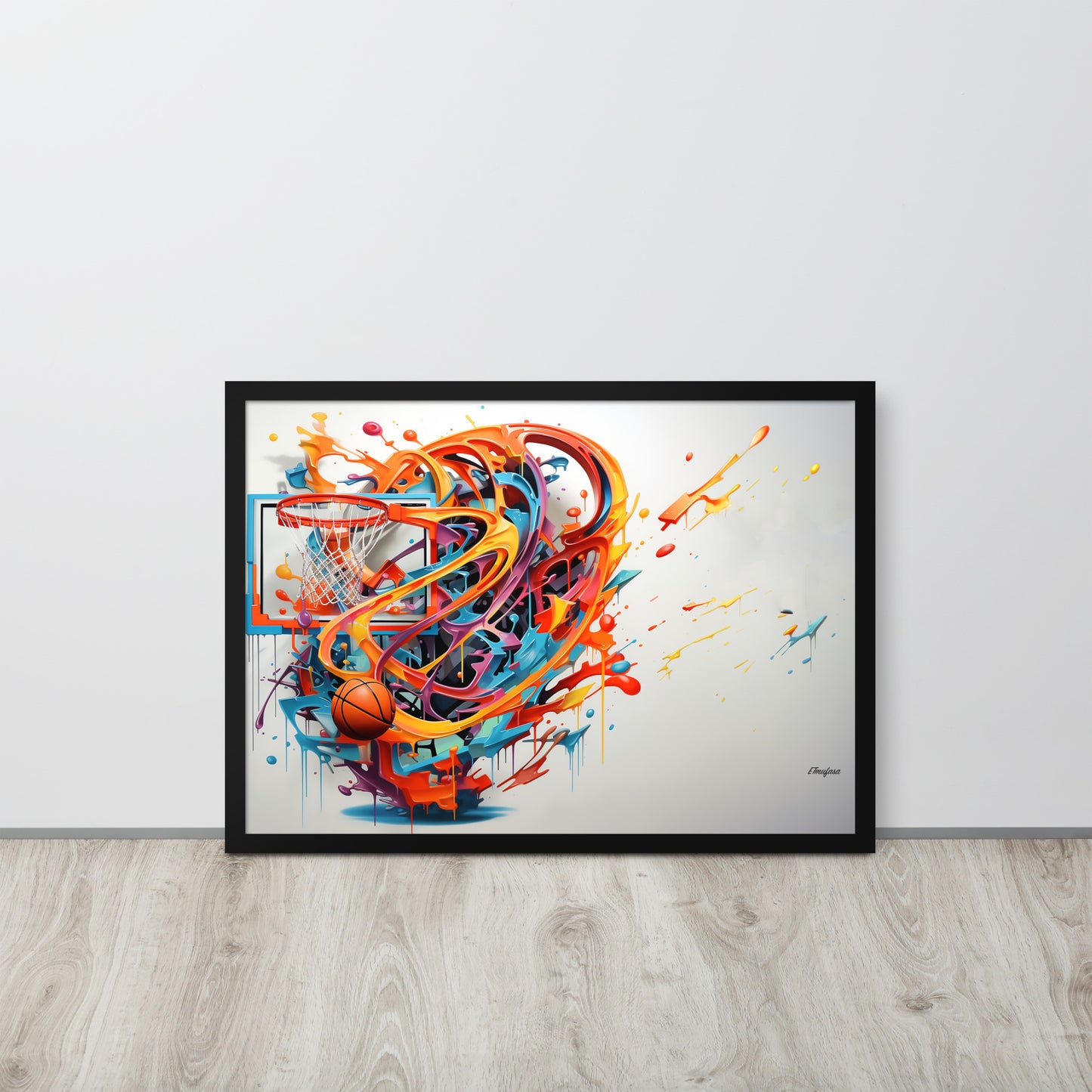 Framed matte paper poster