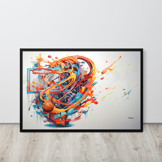 Framed matte paper poster